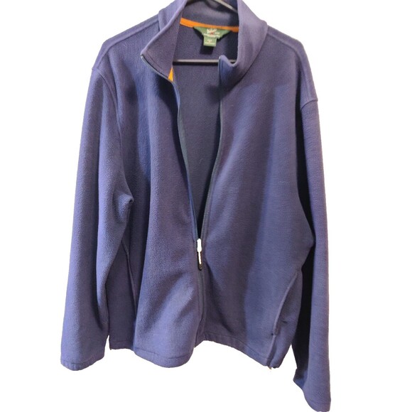 Woolrich Navy Blue Fleece Jacket Sweater Men's Size XL - Picture 2 of 5
